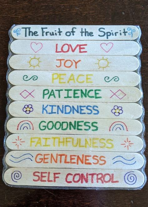 The Fruit Of The Spirit Stickers Are Arranged On Top Of Each Other