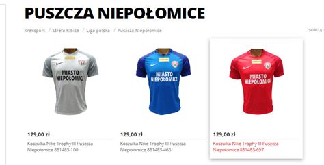 Mks Puszcza Niepo Omice Koszulki W Ofercie Kraksportu