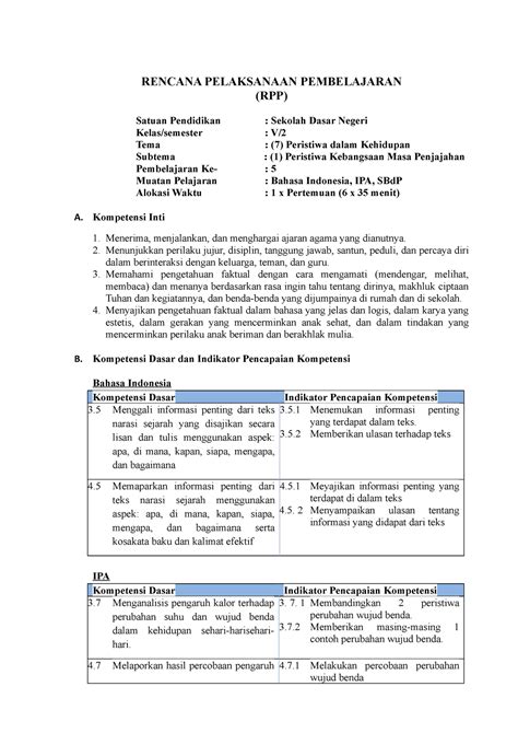 Rpp Tema St Pb Shanum Rencana Pelaksanaan Pembelajaran