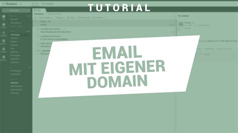 Email Adresse Mit Eigener Domain Erstellen Youtube