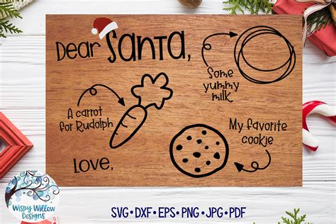 Santa Tray Svg Christmas Cookie Tray Svg Cut File