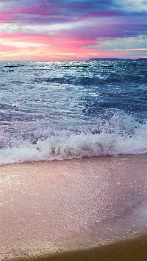 Beach, sea waves, blue sea, nature, 720x1280 wallpaper