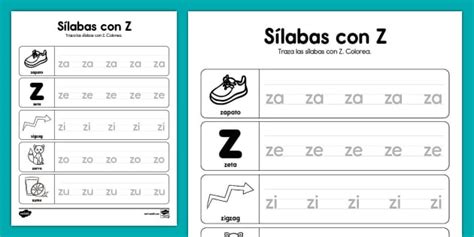 Actividad Sílabas Iniciadas Con Z Twinkl Usa Twinkl