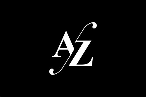 AZ Monogram Logo Design By Vectorseller TheHungryJPEG