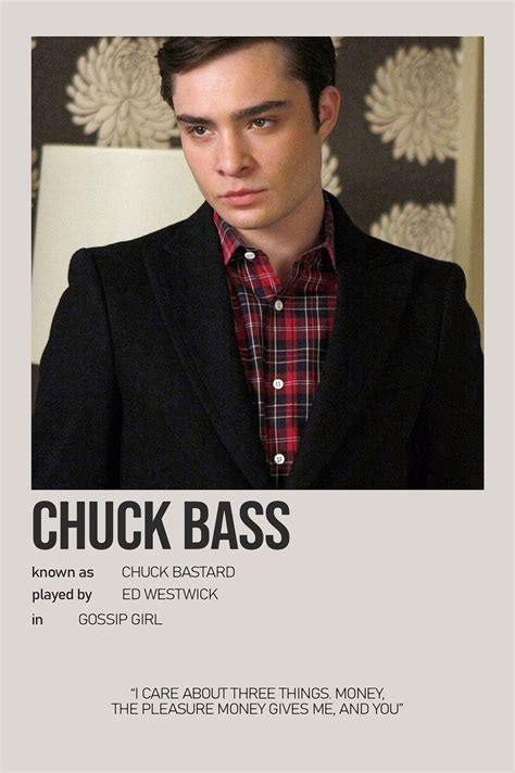 Chuck Bass Minimalist Character Polaroid Poster In 2024 Gossip Girl Chuck Bass Sick Of People