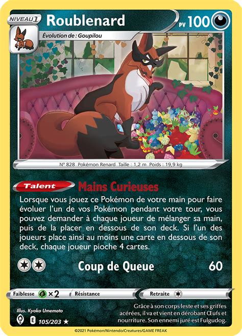 Roublenard Épée et Bouclier Évolution Céleste 105 Poképédia