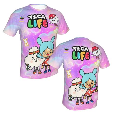 Unisex Toca Life World T Shirts D Printed Short Sleeve Shirts Casual