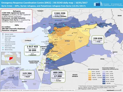 Syria Crisis - IDPs, Syrian refugees, and Palestinian refugees from ...