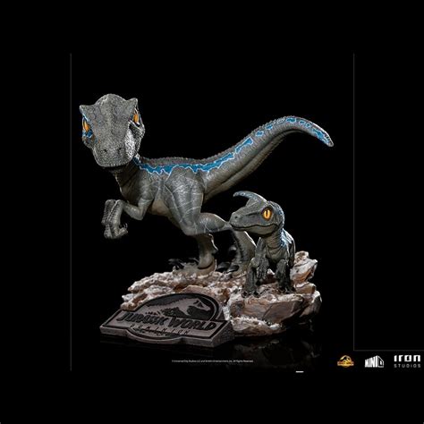 Statue Blue And Beta Jurassic World Dominion Minico Iron Studios