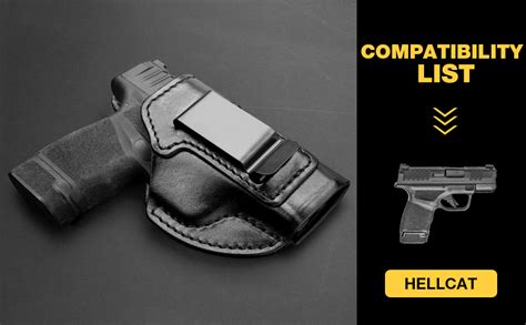 Handmade Leather Hellcat Holster, Concealed Carry Springfield Hellcat | polymerholster