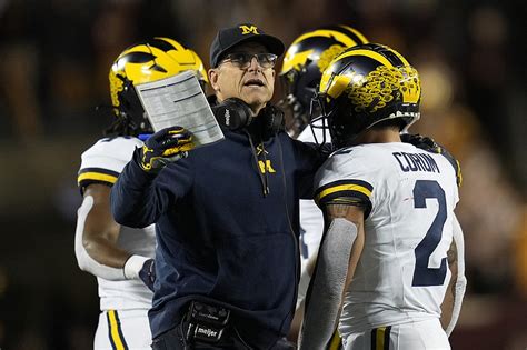 Big Ten Suspends Michigans Jim Harbaugh From In Game Coaching For