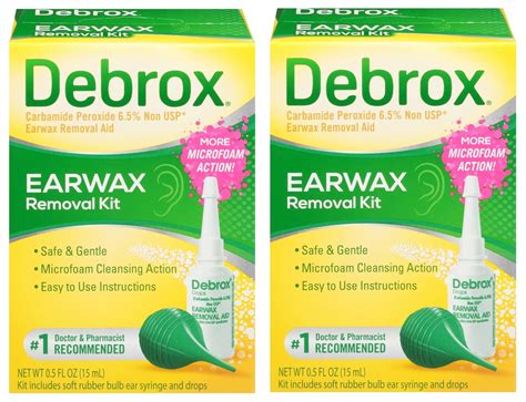 Debrox Ear Wax Removal Kit Includes Bulb Syringe And 0 5 Fl Oz Removal Drops