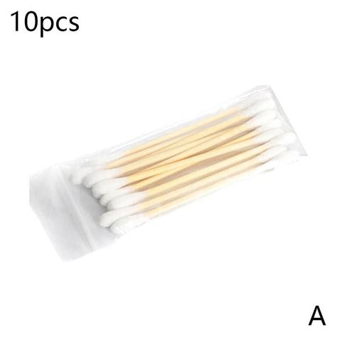 10100pc Bamboo Cotton Swabs Double Head Wood Sticks Disposable Cotton