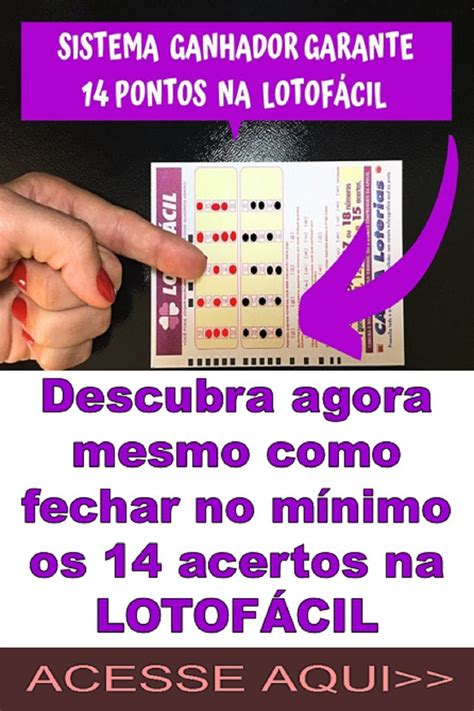 Sistema ganhador dos 14 pontos na lotofácil em 2021 Pontões Iniciais