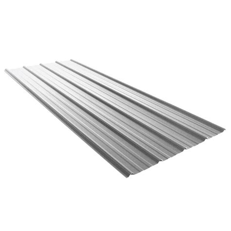 Union Corrugating 3.17-ft x 8-ft Ribbed Silver Steel Roof Panel in the ...