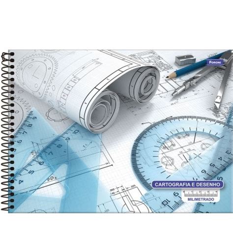 Caderno De Desenho Cartografia Capa Dura 96 Folhas Foroni Canoas RS