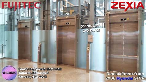 Nd Phase Brand New Posh Fujitec Zexia Scenic Lifts Grand Indonesia