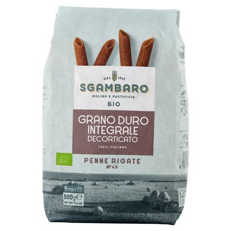 Pasta Penne Rigate Integrali BIO 500g Sgambaro DAmbros Ipermercato