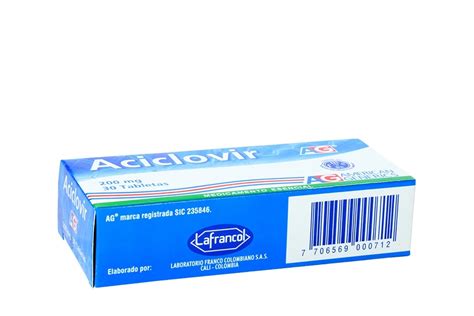 Comprar Aciclovir 200 Mg Caja 30 Tabletas En Farmalisto Colombia