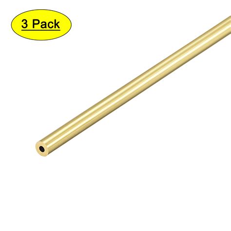 Uxcell 5mm Od 1 5mm Wall Thickness 300mm Length Brass Round Tube 3 Pack