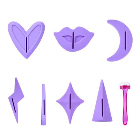 9X BIKINI PRIVATES Shaving Stencil Set Female Pubic Hair Trimmer Shaver Wf EUR 7 27 PicClick FR