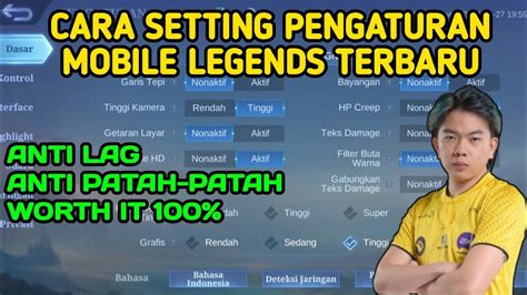 CARA SETTING PENGATURAN MOBILE LEGENDS SEPERTI PRO PLAYER SETTINGAN