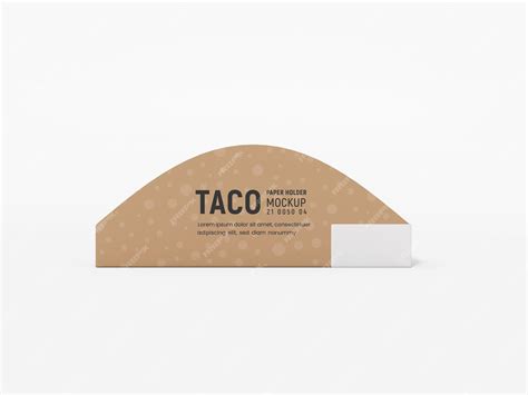 Premium Psd Kraft Paper Taco Holder Packaging Mockup