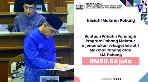 Belanjawan Pahang Bantuan Prihatin Pahang Program Pahang Makmur