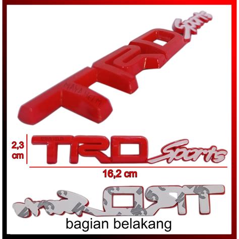 Jual Emblem Logo Mobil Trd Sports Merah Putih Shopee Indonesia