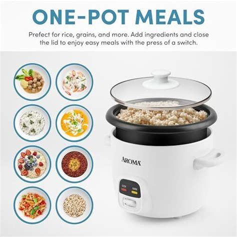 Aroma Rice Cooker 3 Cup Uncooked 6 Cup Cooked Small Rice Cooker Ebay