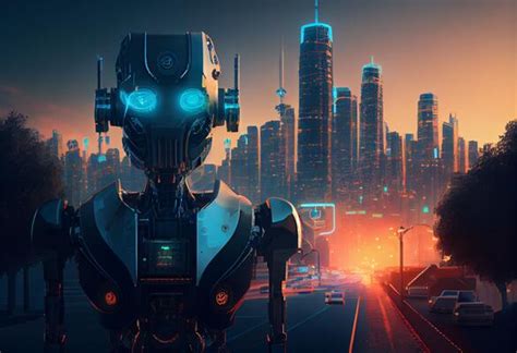 Robot City Stock Photos, Images and Backgrounds for Free Download