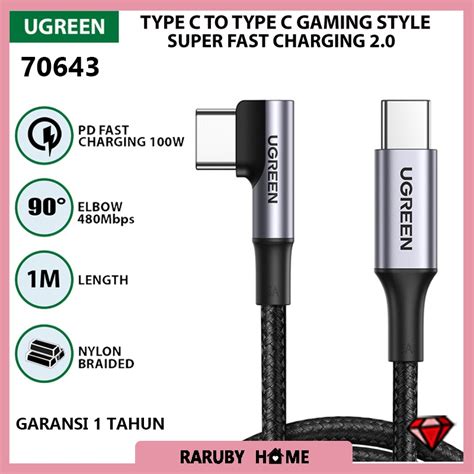 Jual Ugreen Kabel Charger Casan USB C To Type C Aluminium Cable Data