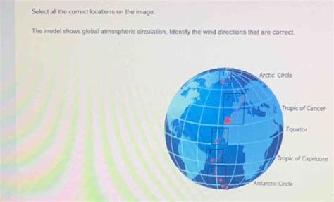 Select All The Correct Locations On The Image The Model Shows Global