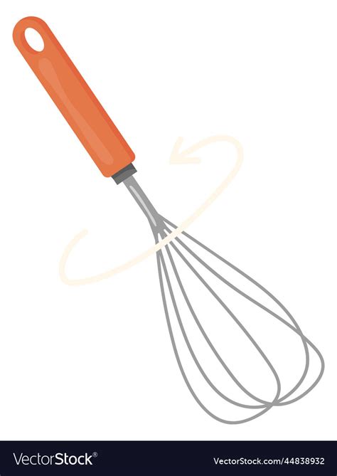 Whisk Cartoon Icon Whipping Liquid And Baking Vector Image