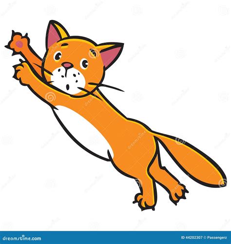 Jumping Cat Stock Vector Illustration Of Small Animal 44202307