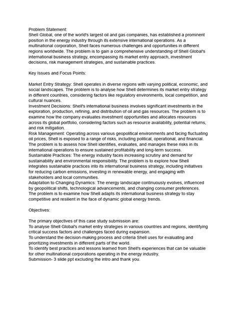 Shell Global Pdf Strategic Management Sustainability