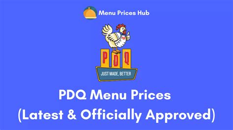 Pdq Menu Prices Updated July