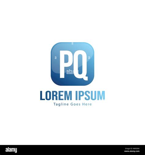 Initial PQ Logo Template With Modern Frame Minimalist PQ Letter Logo