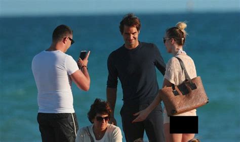 Roger Federer Approached By A Half Naked Woman For A Photo And Tennis