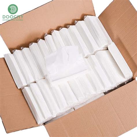 Wholesale Softly Unbleached Bamboo Pulp Facial Tissue Doocity