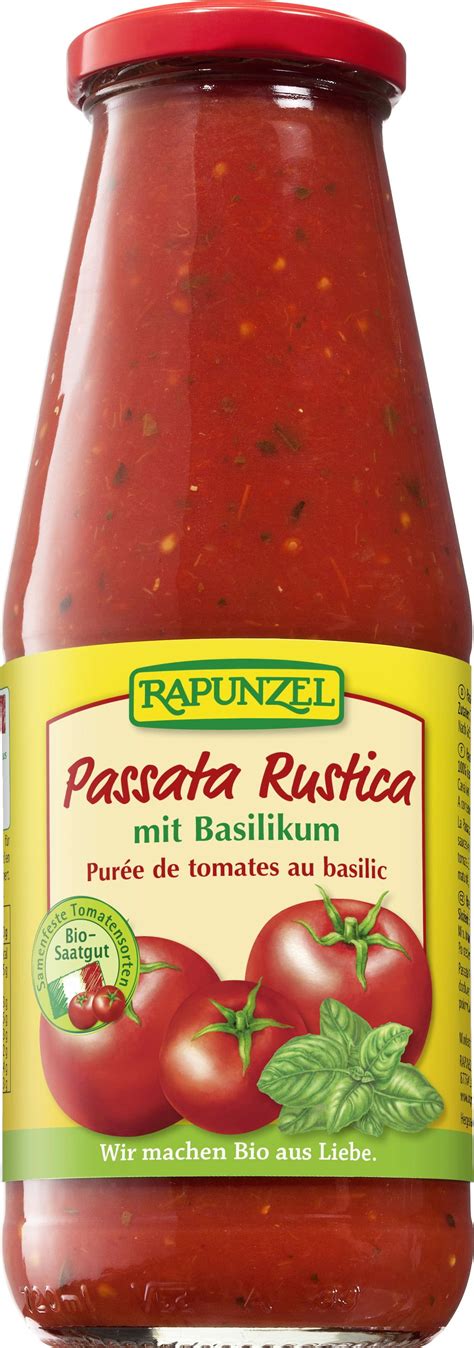 Rapunzel Organic Tomato Passata Rustica With Basil G Piccantino