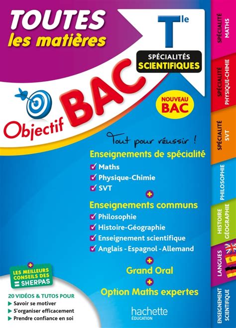 Objectif Bac Tle Sp Cialit S Scientifiques Toutes Les Mati Res