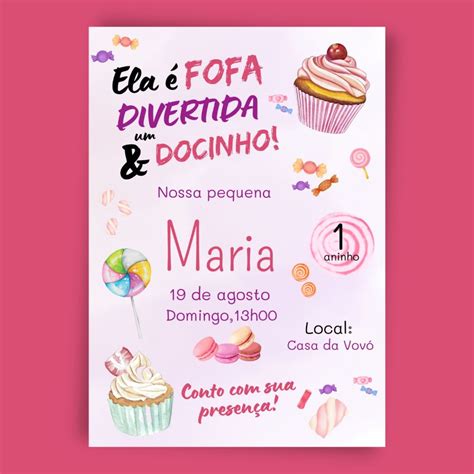 Convite Digital Virtual Mundo Doce Elo Produtos Especiais