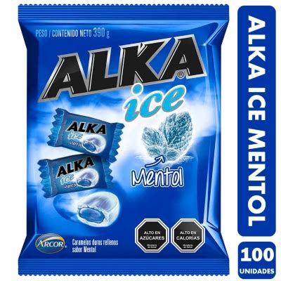 ARCOR Alka Ice Sabor Mentol Bolsa Con 100 Unidades Falabella