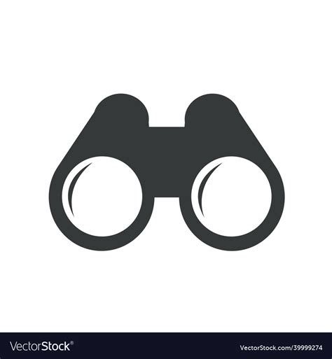 Binocular Field Glasses Flat Icon Royalty Free Vector Image