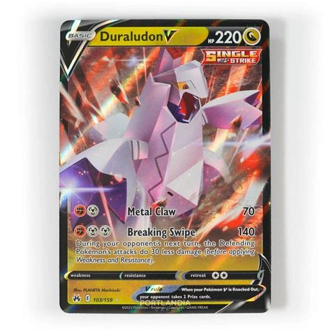 Pokemon Duraludon V Swsh Crown Zenith Half Art Card Ebay