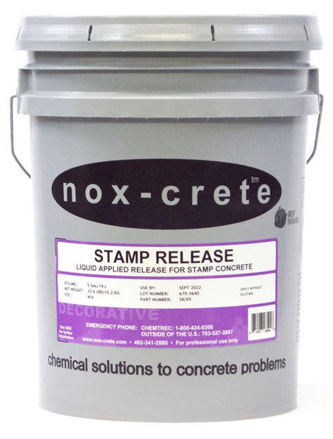 Stamp Release Nox Crete Products Group