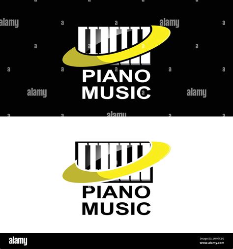 Piano Logo Musical Instrument Vector Design For Music Store Piano