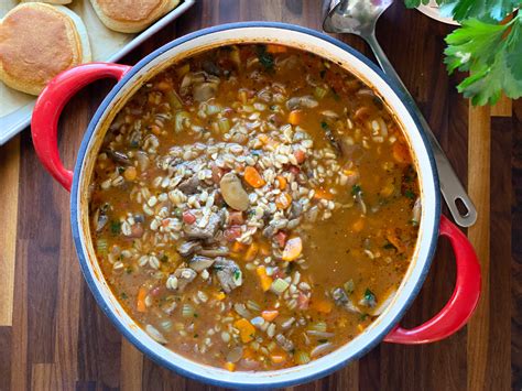 Beef Mushroom Barley Soup Wine Hotdish