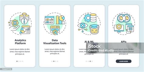 2d Multicolor Data Democratization Concept With Line Icons Stock Illustration Download Image